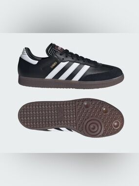 Adidas Unisex Samba Indoor Soccer Shoes Black White Red Size 8 Men 9 Women
